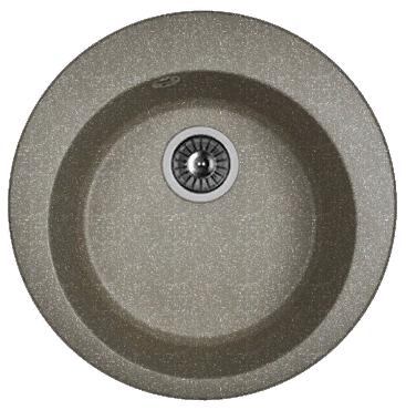 Мойка кухонная из литьевого мрамора Dr. Gans ГАЛА 25.010.B0510.407 51*51 см. черный