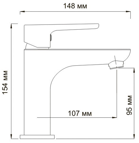 Смеситель WasserKRAFT LEINE 3504 для раковины  Смеситель WasserKRAFT LEINE 3504 для раковины