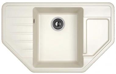 Мойка кухонная из литьевого мрамора Dr. Gans РИО 25.080.C0800.401 80*50 см. белый