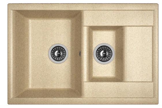 Мойка кухонная из литьевого мрамора Dr. Gans АСТРА 760 К 25.065.D0760.405 76*51 см. терра