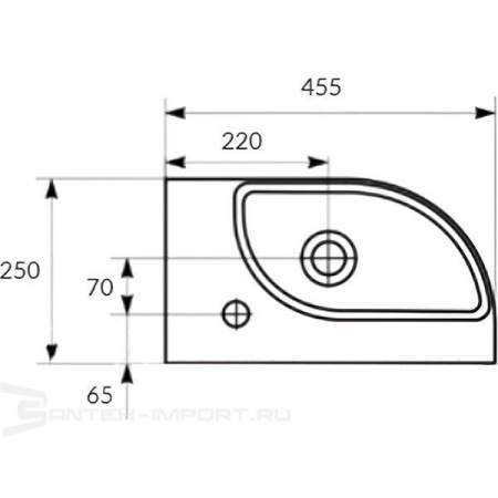 Раковина Cersanit CAMEO S-UM-CAM45/1-w 45 