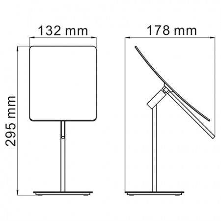 Зеркало косметическое WasserKRAFT  K-1006  