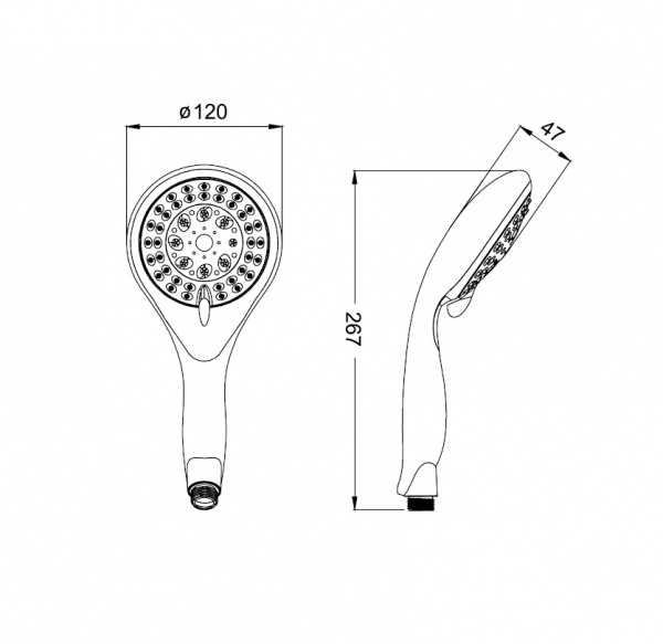 Лейка душевая IDDIS  A10161  