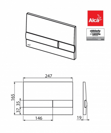 Клавиша для инсталляции Alcaplast  M1745  