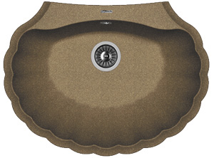 Мойка кухонная керамогранитная Florentina ГРЕБЕШОК 20.345.E0695.105 69,5*52,5 см. коричневый