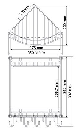 Полка угловая WasserKRAFT  K-1222  