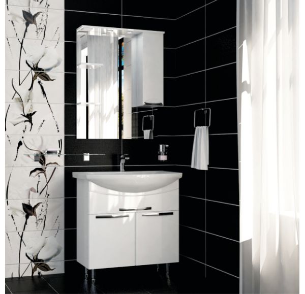 Тумба под раковину Mirsant ГЛЯССЕ  80 см. 