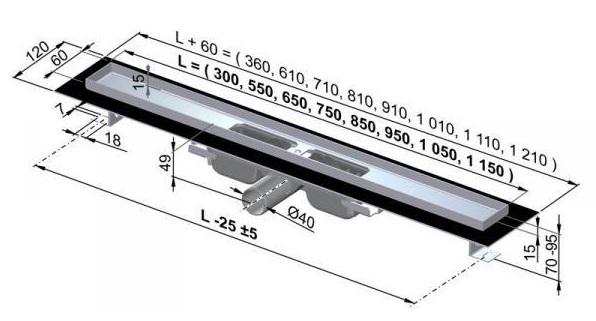 Душевой канал Alcaplast  APZ101-950  