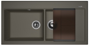 Мойка кухонная керамогранитная Florentina РОССАНА 20.335.E1000.302 100*51 см. антрацит