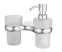 Стакан и дозатор жидкого мыла навесной WasserKRAFT BERKEL K-6889   Стакан и дозатор жидкого мыла навесной WasserKRAFT BERKEL K-6889