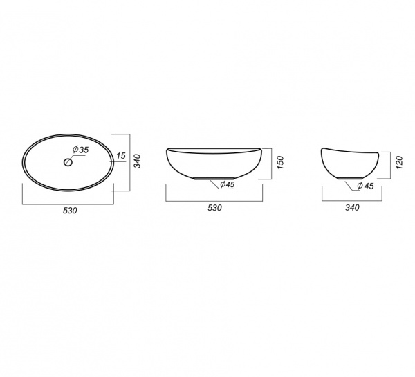 Раковина Sanita luxe RINGO RNGSLWB01S 53  Раковина Sanita luxe RINGO RNGSLWB01S 53