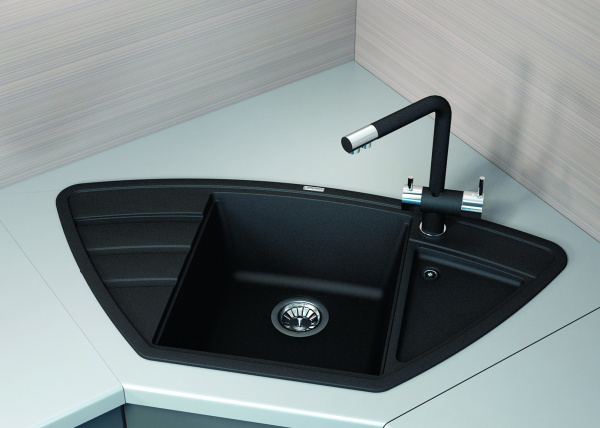 Мойка кухонная керамогранитная Florentina ЛИПСИ 980C 20.180.D0980.102 98*51 см. черный