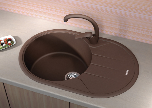 Мойка кухонная керамогранитная Florentina ЛОТОС 780 20.295.С0780.306 78*51 см. капучино