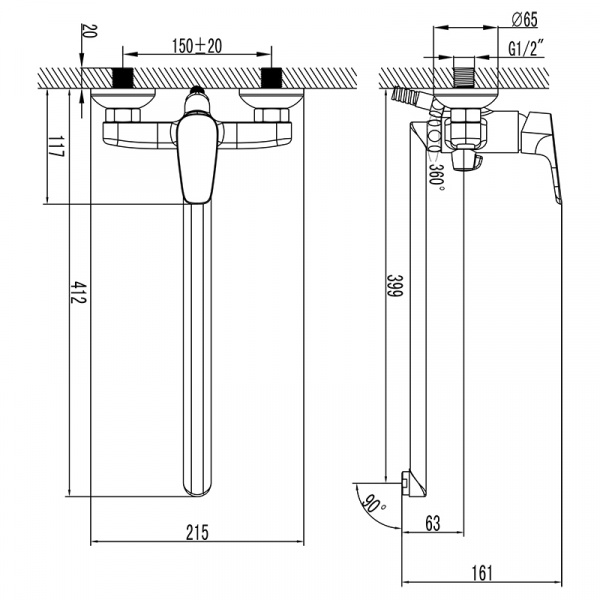 Смеситель IDDIS ZODIAC ZODSBL2i10 универсальный 