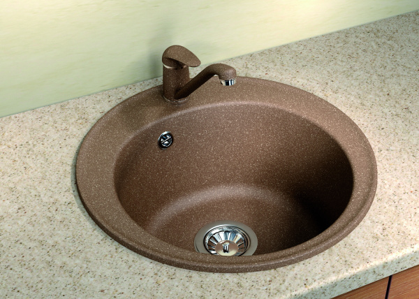 Мойка кухонная керамогранитная Florentina НИКОСИЯ 20.135.B0510.306 51*51 см. капучино