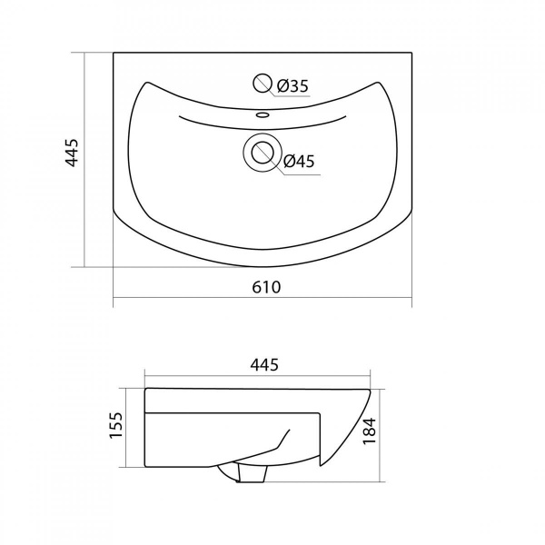 Раковина Santek БАЛТИКА 1.WH11.0.246  