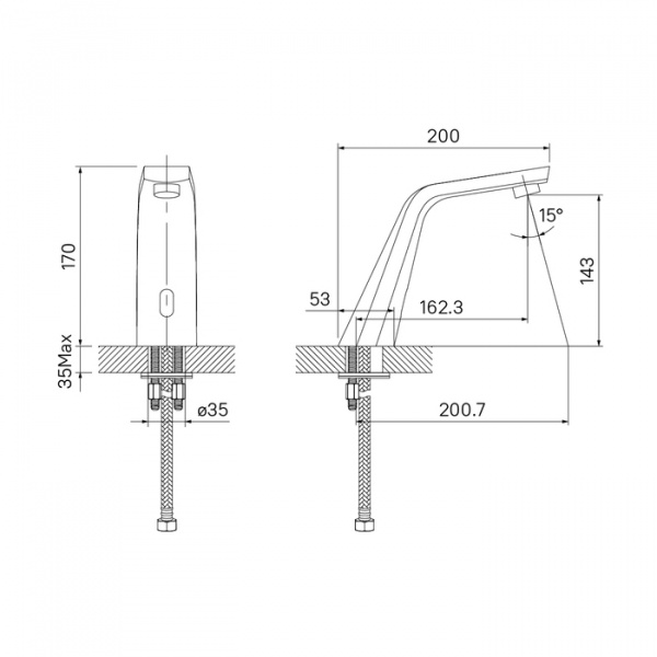 Смеситель IDDIS PULSE 020SBSNi86 для раковины  Смеситель IDDIS PULSE 020SBSNi86 для раковины