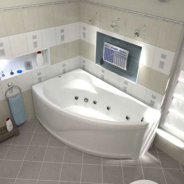 Ванна акриловая BAS НИКОЛЬ В 00027 170x102 см. левая 