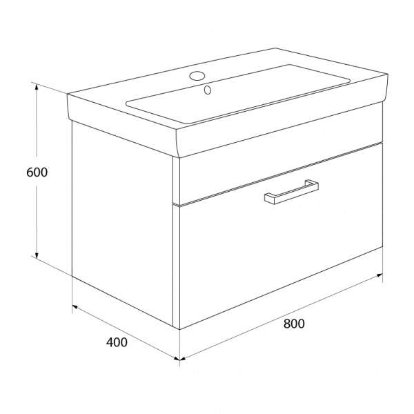 Тумба под раковину навесная IDDIS  MIR80W0i95   Тумба под раковину навесная IDDIS  MIR80W0i95
